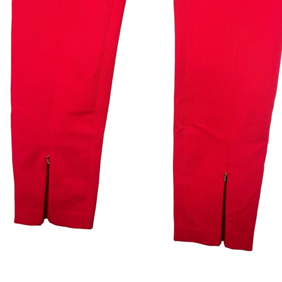 The Script Marcella Luxurious High Waisted Red Ankle Zipper Pants - Picture 5 of 11